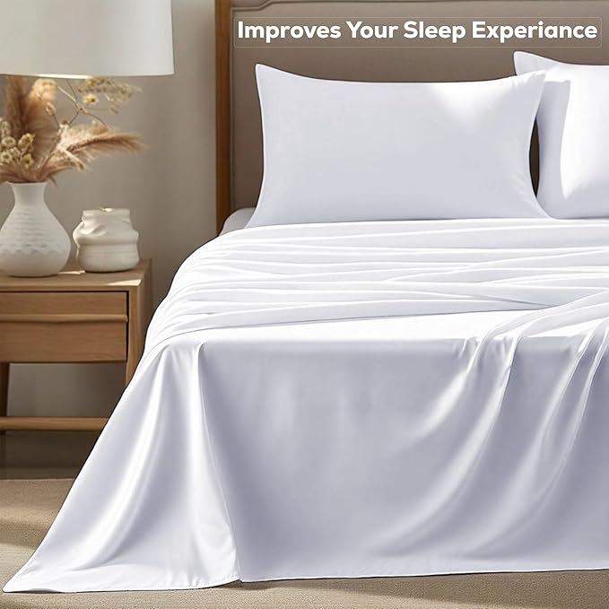 GOLD TEXTILES Queen Flat Sheet 6 Pack – Brushed Microfiber Top Sheets - Image 6