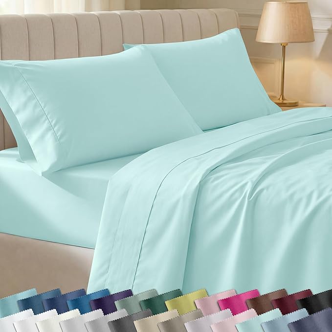 California Design Den Soft 100% Cotton Bed Sheets Queen Size Set, 400 Thread by CaliforniaDesignDen