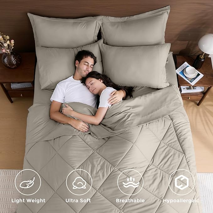 HEVUMYI Linen Twin-XL Comforter Set - Image 2