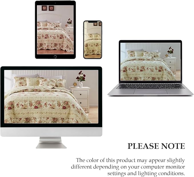 Greenland Home Antique Rose King Quilt Set - Image 10