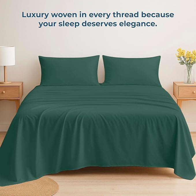 Royale Linen 100% Organic Cotton California King Flat Sheet Only - Image 6