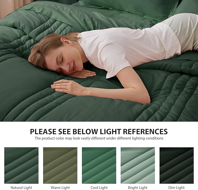 Twin Comforter Set Emerald Green - Image 6
