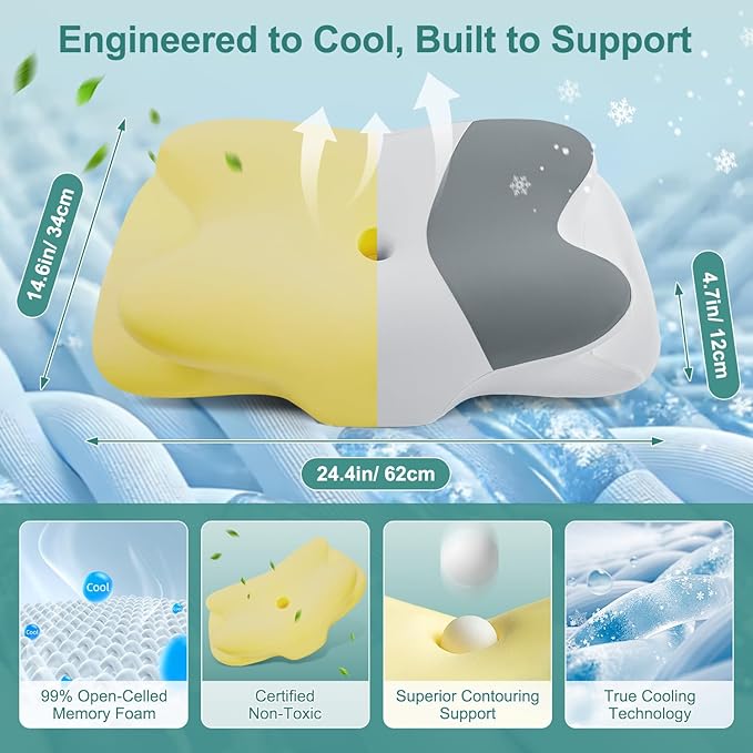 DONAMA Cervical Neck Pillow- Ergonomic Pillows - Image 2