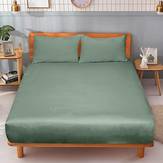 ROYALE LINENS 300 Thread Count 100% Long Staple Combed Cotton Fitted Sheet King - Image 9