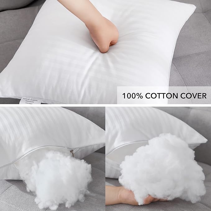 Oubonun 20 x 20 Throw Pillow Inserts, Firm and Fluffy Decorative Square Pillows - Image 6