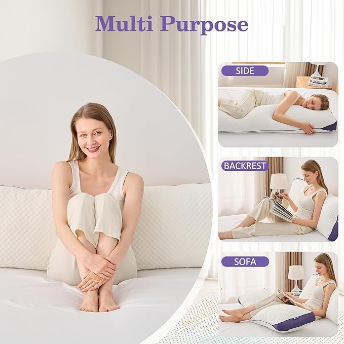 HOMELAB Adjustable Shredded Memory Foam Body Pillow Bundle - Image 8