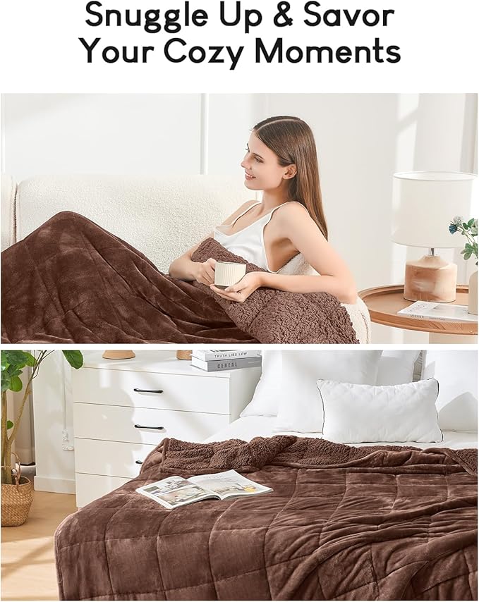 Cottonblue Weighted Blanket for Adults 15 lbs Twin Size 48x72 in, Cozy Flannel - Image 6