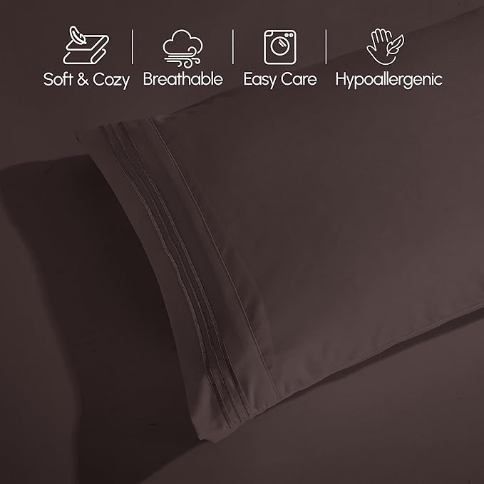 Elegant Comfort Luxurious 1500 Premium Hotel Quality Microfiber 4-Piece Sheet - Image 8