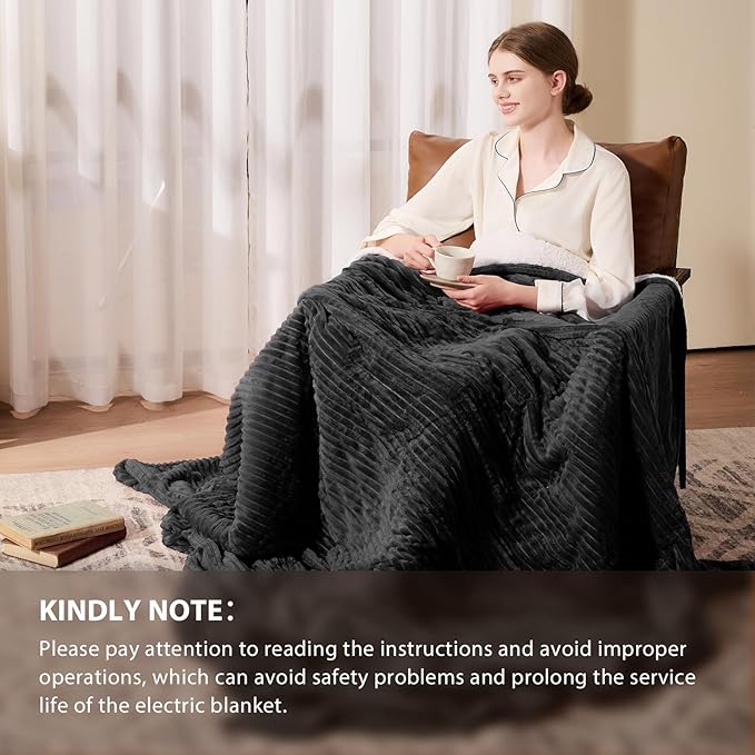 Homemate Electric Heated Blanket Full Size - Image 6