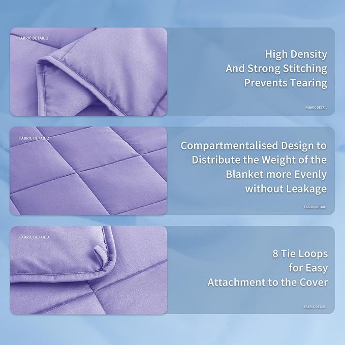 Topcee Weighted Blanket for Adults Twin Size Soft Cooling Heavy Blanket Sleeping - Image 5