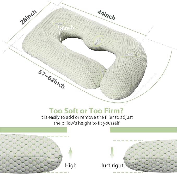 BATTOP Pregnancy Pillows for Sleeping- Full Body Maternity Pillow - Image 7
