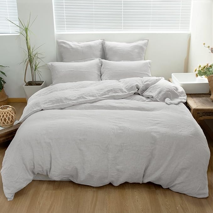 Simple&Opulence 100% Linen Duvet Cover Set 2pcs Basic Style Natural French by SimpleOpulence