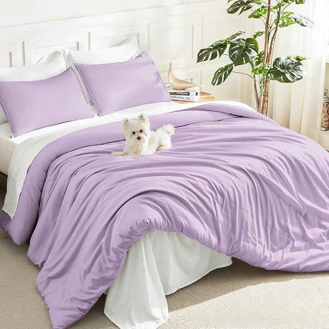 Litanika Lavender Comforter California King Size, 3 Pieces Cal King Lightweight by Litanika