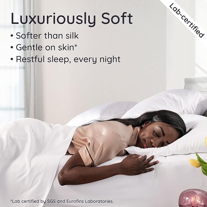 Bambaw King Sheets Set 4pcs – 100% Viscose Derived from Bamboo Sheets King Size - Image 4