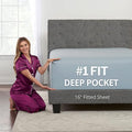 Kids Twin XL Fitted Sheet – REAL Extra Deep Pocket Twin XL Fitted Sheet Only – by DeaLuxeBedding