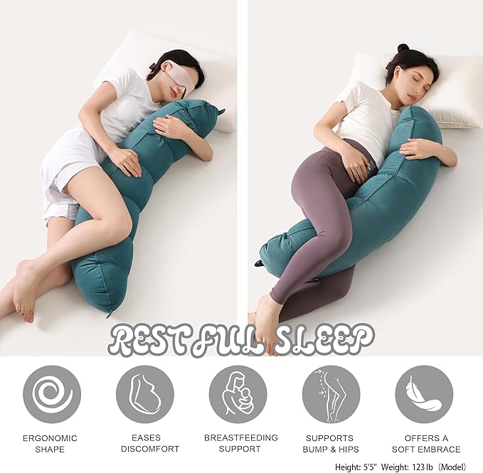Peallow – Long Round Body Pillow - Image 5