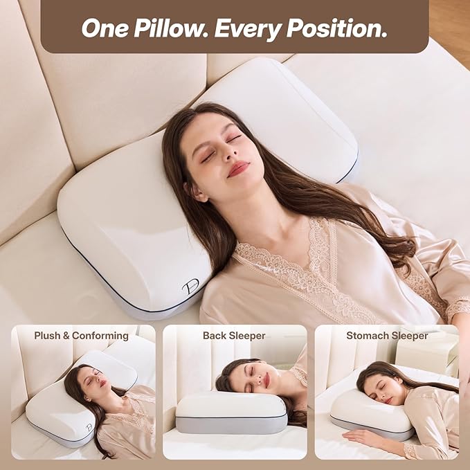 Cervical Neck Pillow for Neck & Shoulder Support, Adjustable Memory Foam Pillow - Image 6