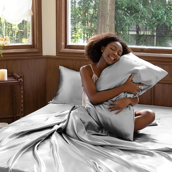CozyLux Satin Sheets Full Size Sheets - Image 7
