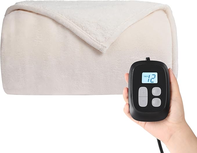 Heated Blanket Electric Blanket Queen Size 84''x90'' by Minervada