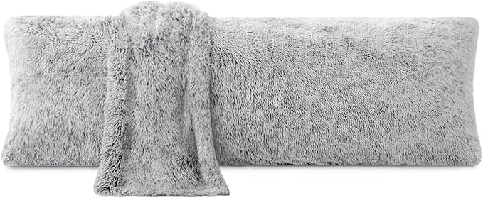 ZonLi Fuzzy Body Pillow Cover, Faux Fur Long Pillow Cover by Zonli