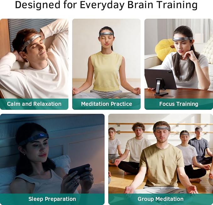 EEG Neurofeedback Headband for Meditation & Brainwave Monitoring, Real-Time - Image 8