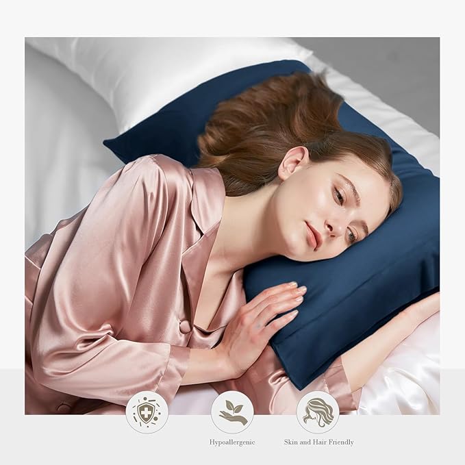 WishSmile Cooling King Pillowcases Set of 2 Breathable Cool Silky Soft Rayon - Image 2