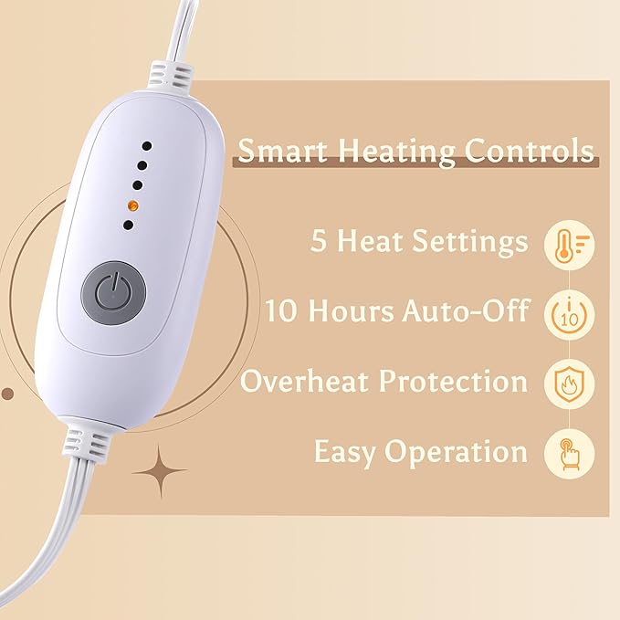 Electric Heated Blanket Full Size 72" x 84" - Image 4