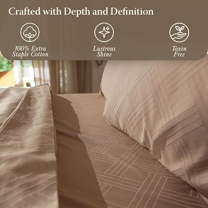 Threadmill King Size Sheets for King Mattress | 800 Thread Count Jacquard - Image 6