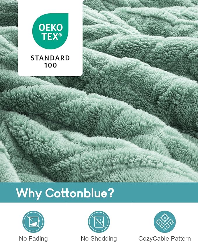 Cottonblue Jacquard Weighted Blanket 15 lbs - Image 3
