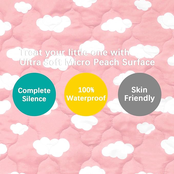 Pack and Play Mattress Protector Sheets Fitted Waterproof Playard Mattress Pad - Image 3