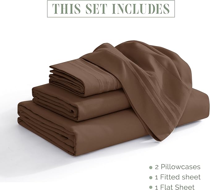 Elegant Comfort Luxurious 1500 Premium Hotel Quality Microfiber 4-Piece Sheet - Image 3