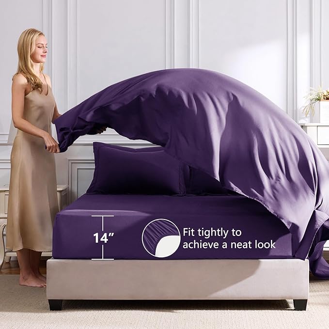 CozyLux Full Size Comforter Sets Purple - Image 5