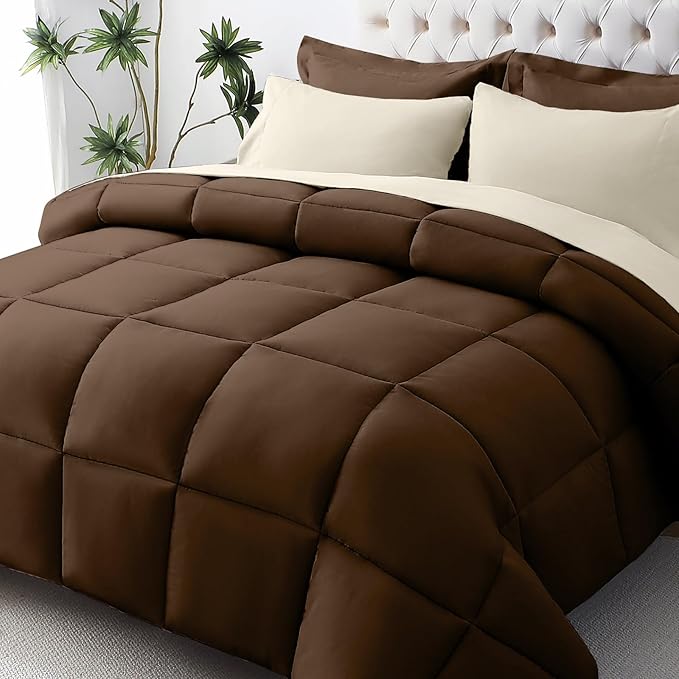 JOLLYVOGUE King Comforter Set, Ultra-Soft Bed in a Bag King Size 7 Pieces by JOLLYVOGUE