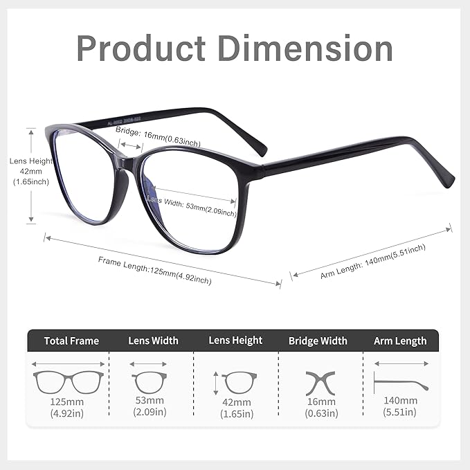 Madison Avenue Blue Light Blocking Glasses Anti Eyestrain UV Glare Blue Light - Image 5