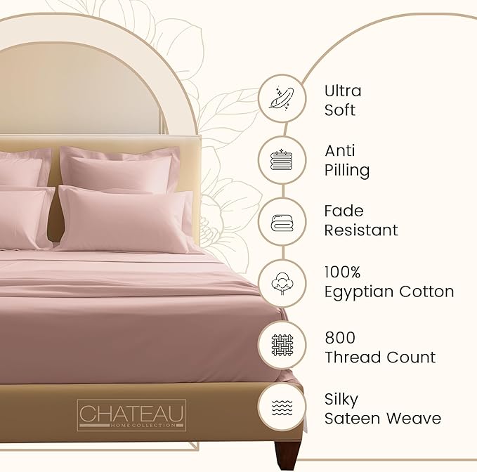 100% Cotton Bed Sheets Full Size Bed Set, 800TC 15" Deep Pocket Full Sheet Set - Image 5