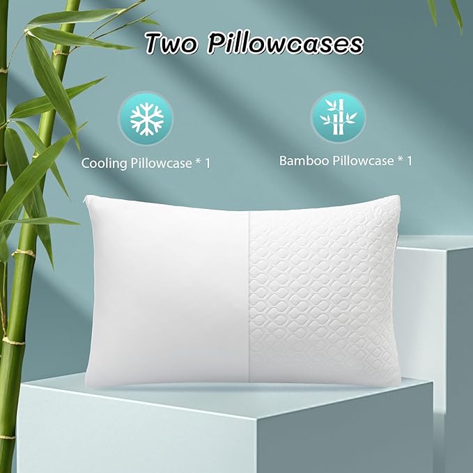 Rainmr Memory Foam Pillows Queen Size Set of 2 - Image 3
