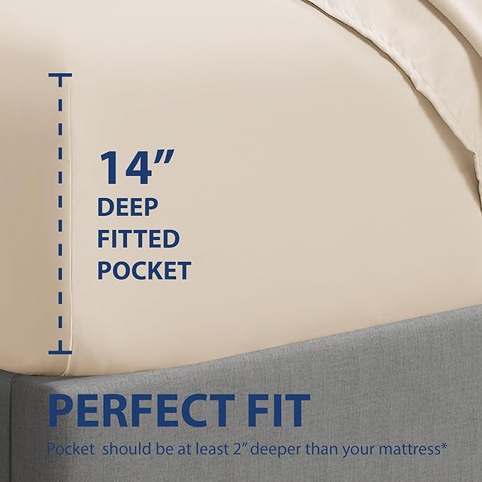 Cathay Home Full Fitted Sheet - Image 3