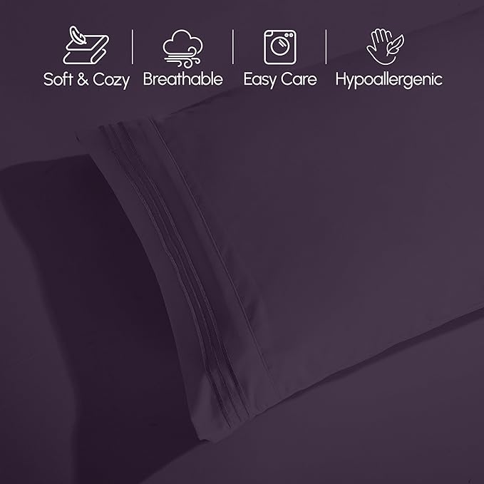 Elegant Comfort Luxurious 1500 Premium Hotel Quality Microfiber 4-Piece Sheet - Image 8