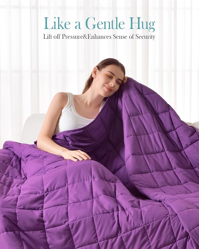 Topblan Weighted Blanket 15 pounds, Soft Cooling Weighted Blanket Full Size - Image 2