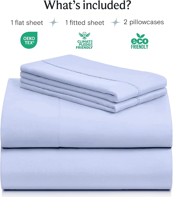 LuxClub 4 PC Sheet Set Bed Sheets Deep Pockets 16" Eco Friendly Wrinkle Free - Image 2
