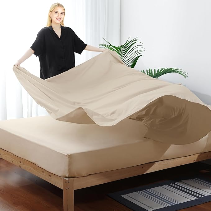 Flat Sheet Only 2 Pack, Twin Size 400 Thread Count 100% Egyptian Cotton Flat - Image 5
