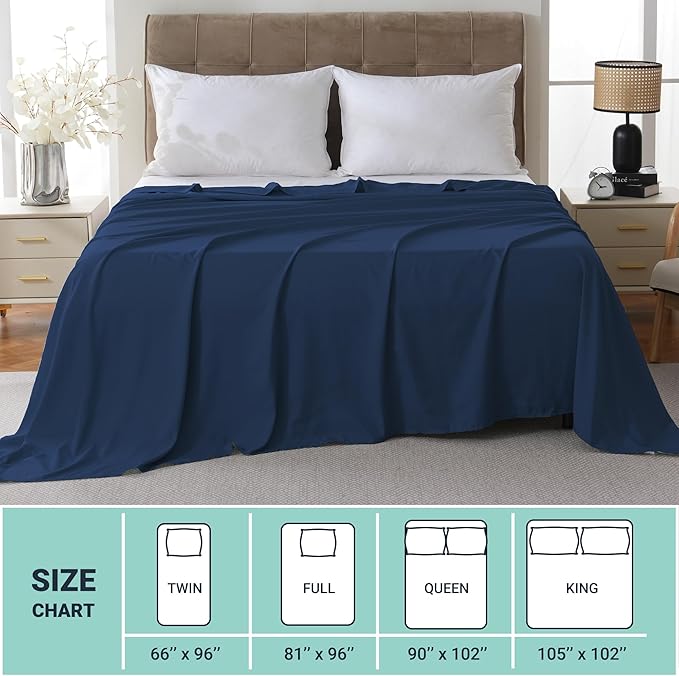 ZPECC Bulk Flat Sheets Only Twin Size 6 Pack, Easy Sort Top Bed Sheet by - Image 5