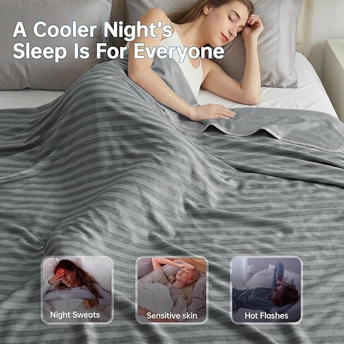 Guohaoi Cooling Throw Blanket for Hot Sleepers, Arc-Chill Q-Max >0.5 Cool Fiber - Image 2