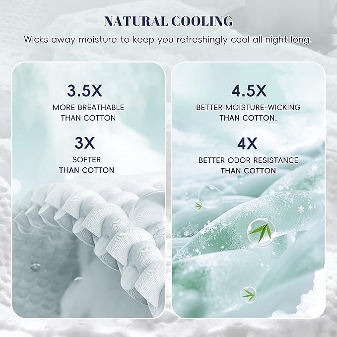 PHF Cooling Waffle Blanket Queen Size, Lightweight 60% Rayon from Bamboo & 40% - Image 3
