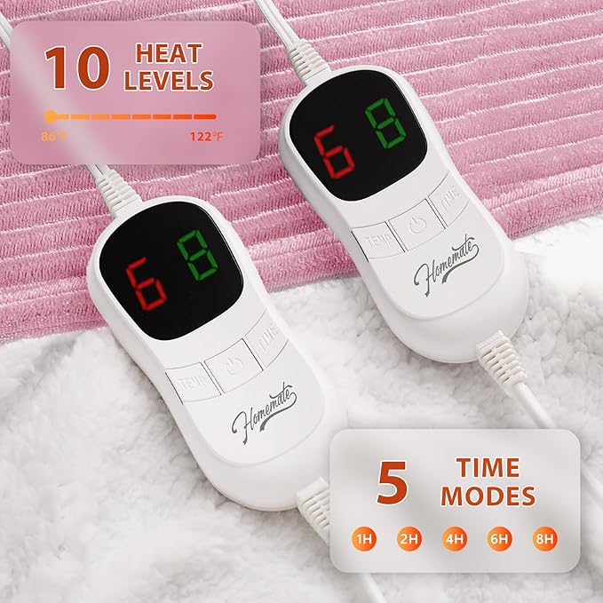 Homemate Electric Heated Blanket Queen Size - Image 3