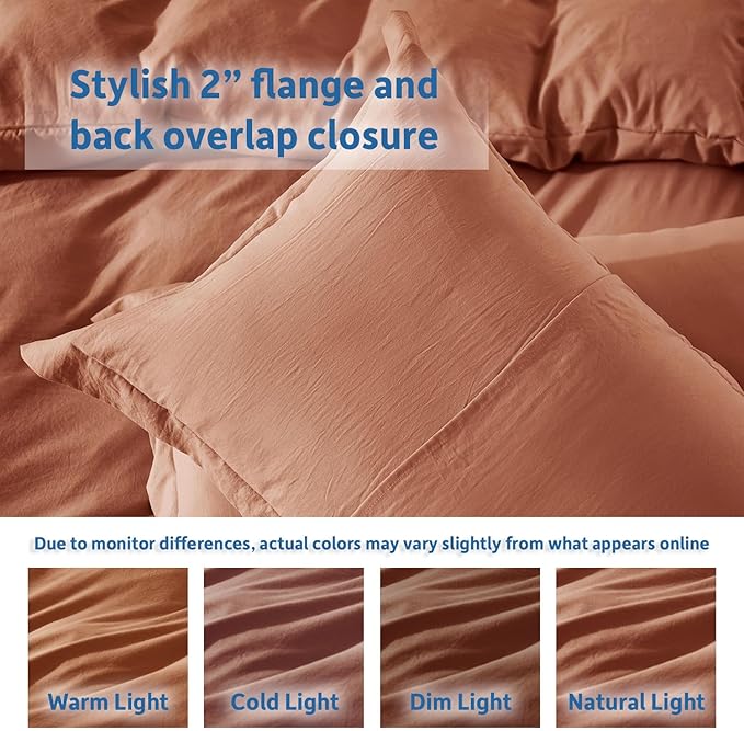 Nestl Rust California King Duvet Cover Sets - Image 8