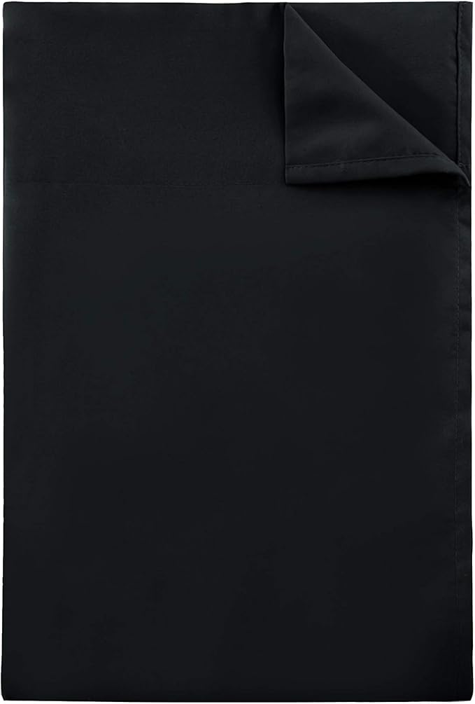 Sfoothome Full Flat Sheet Black Top Sheet, Premium Hotel 1-Piece, Luxury and - Image 4
