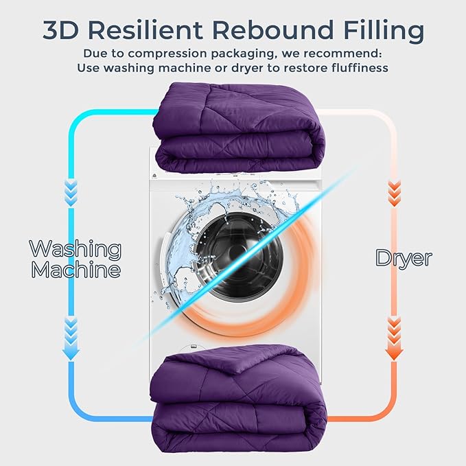 HEVUMYI Purple King Comforter Set - Image 6