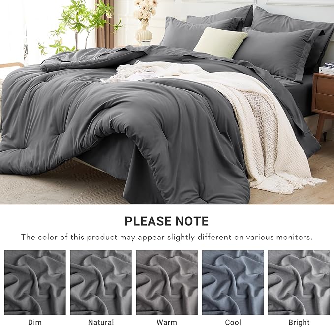 MUXHOMO 5 Pieces Twin Comforter Set, Soft Bed in a Bag Twin Size, All Season - Image 7