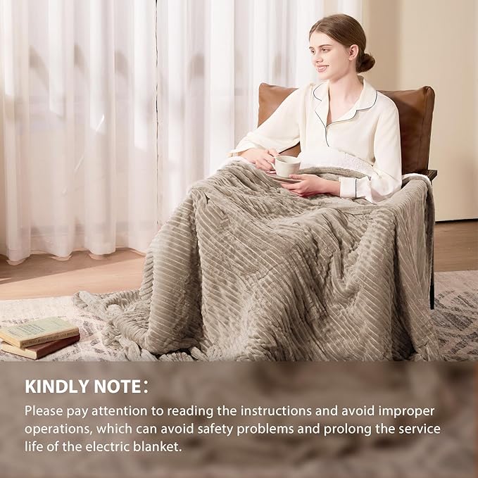 Homemate Electric Blanket Full Size- 72"x84" Heated Blanket Full Size 1/2/4/6/8 - Image 6